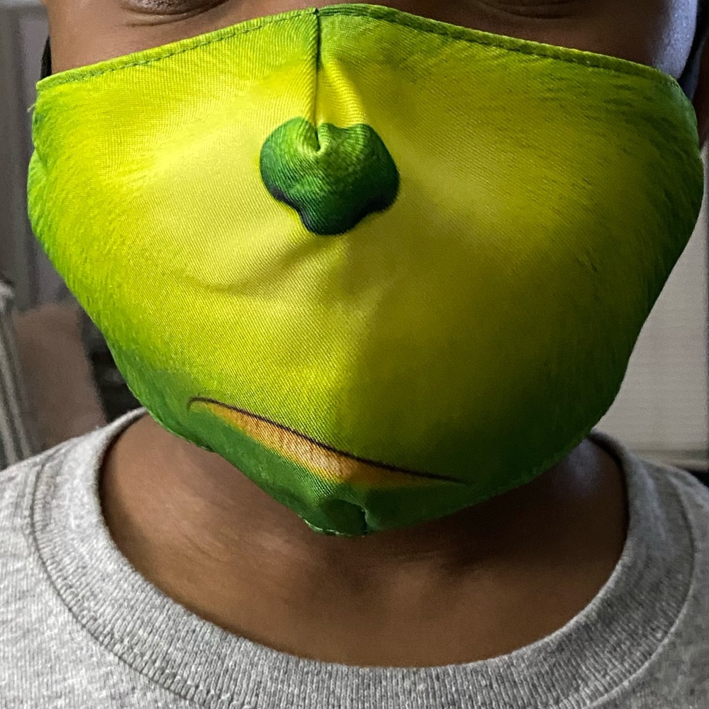 Grinch Face Mask (kids size)